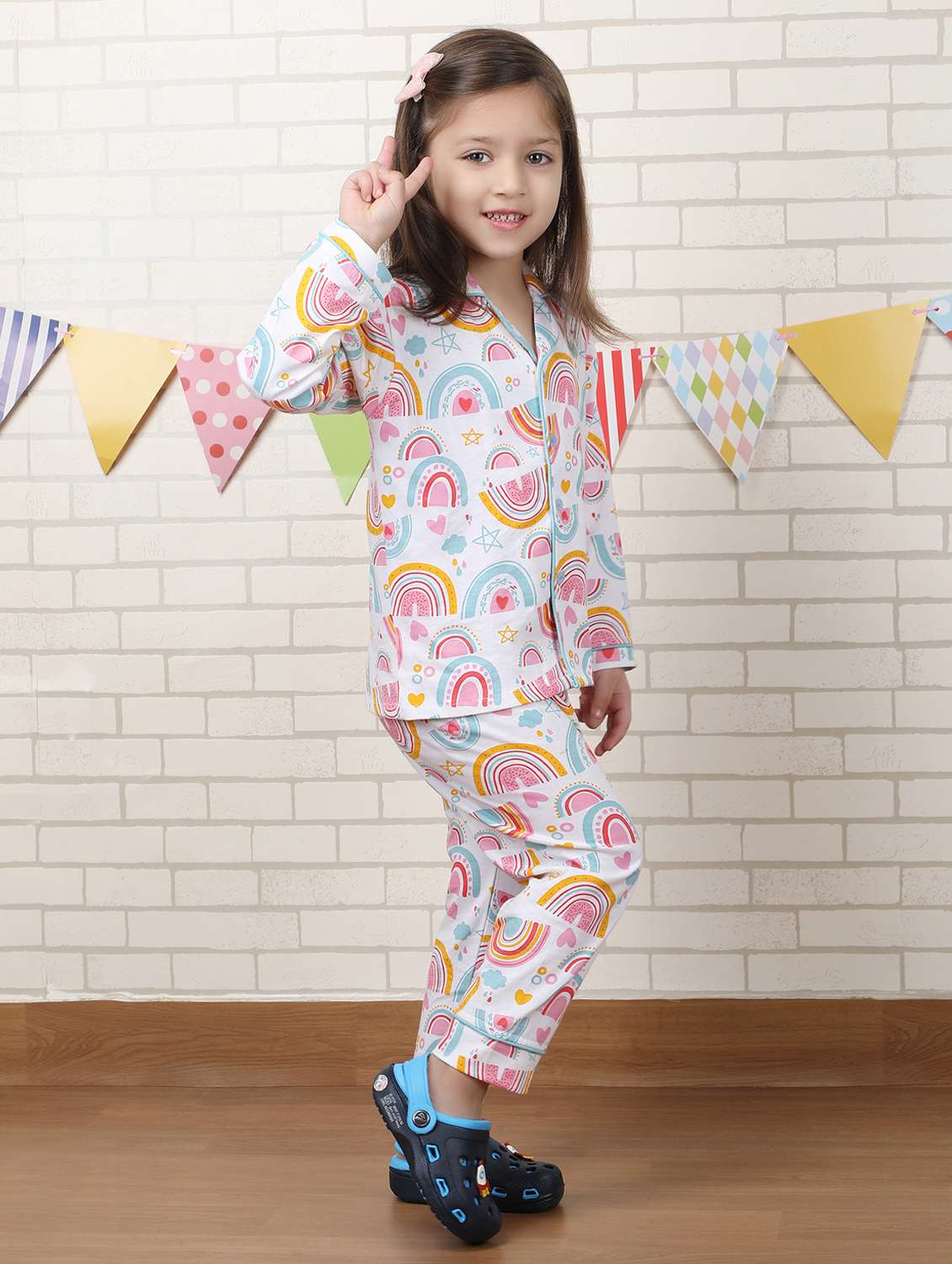 kids printed nightwear pyjama set