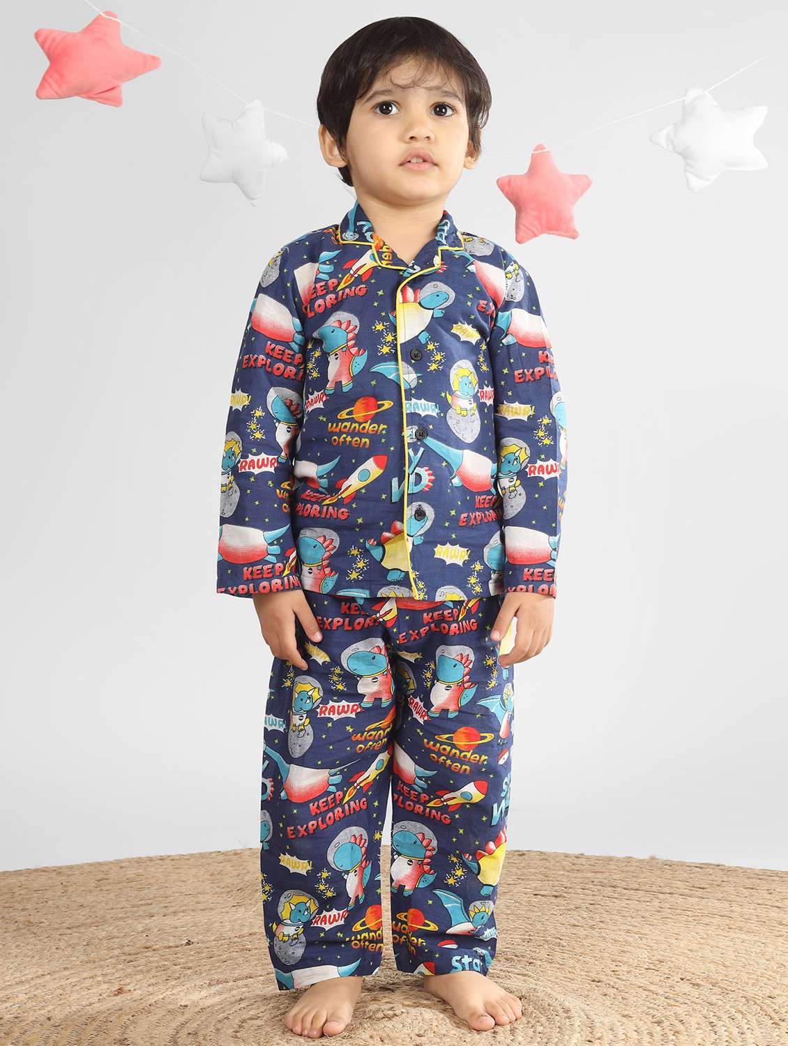 kids printed nightwear pyjama set