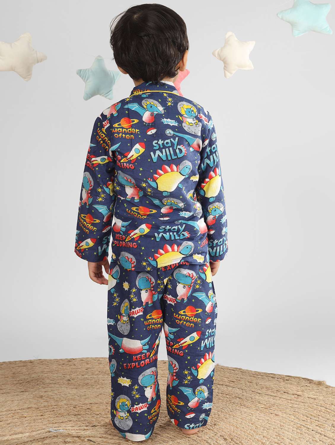 Kids Printed Nightwear Pyjama Set - 22397282 -  Standard Image - 3