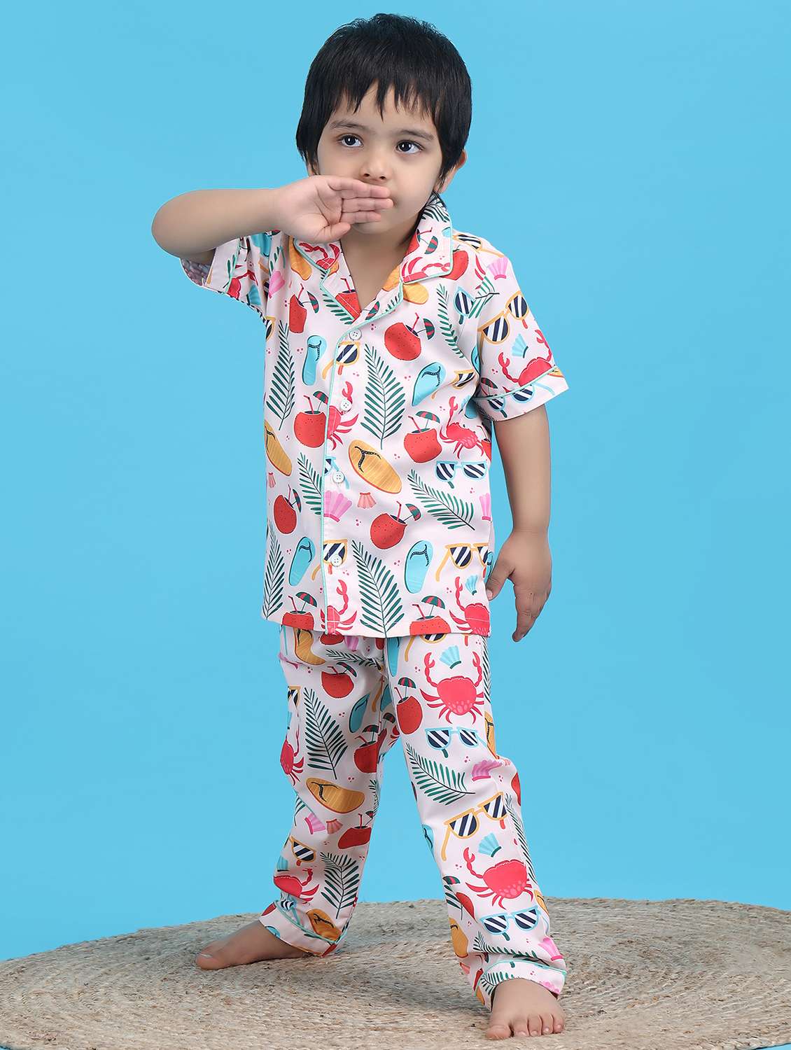 kids printed nightwear pyjama set