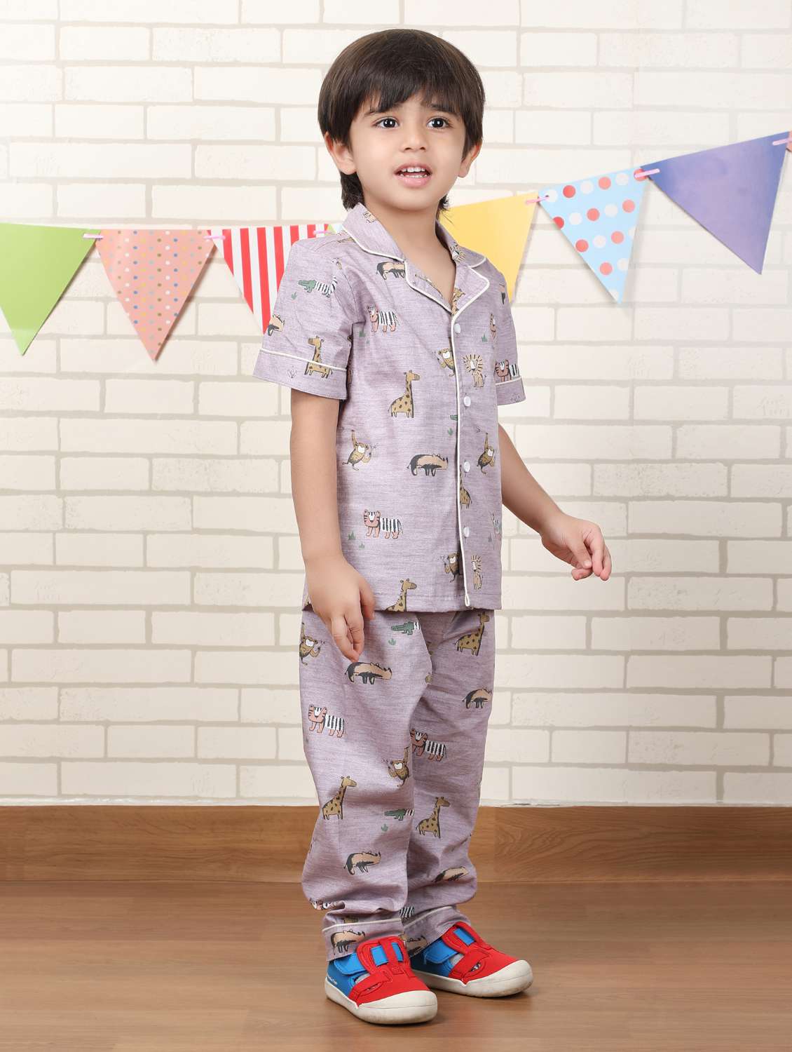 kids printed nightwear pyjama set