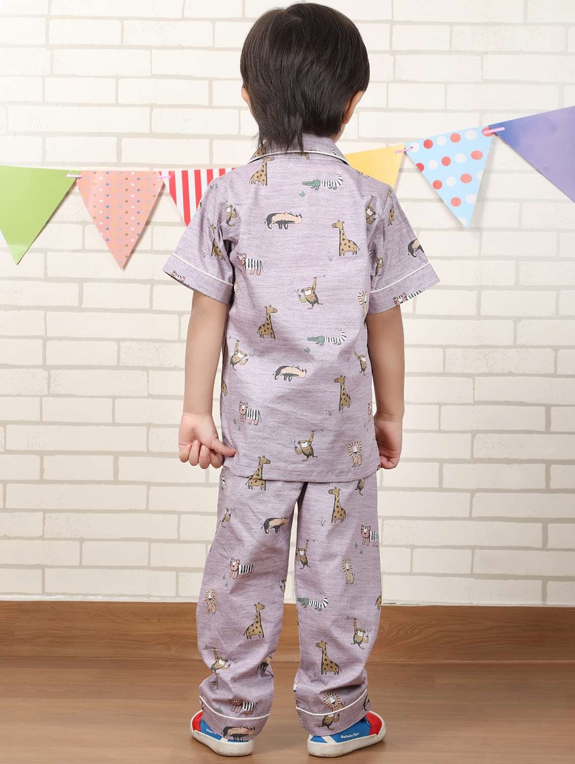 kids printed nightwear pyjama set - 22397285 -  Standard Image - 3