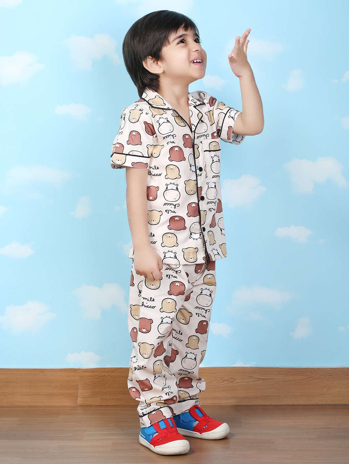 kids printed nightwear pyjama set
