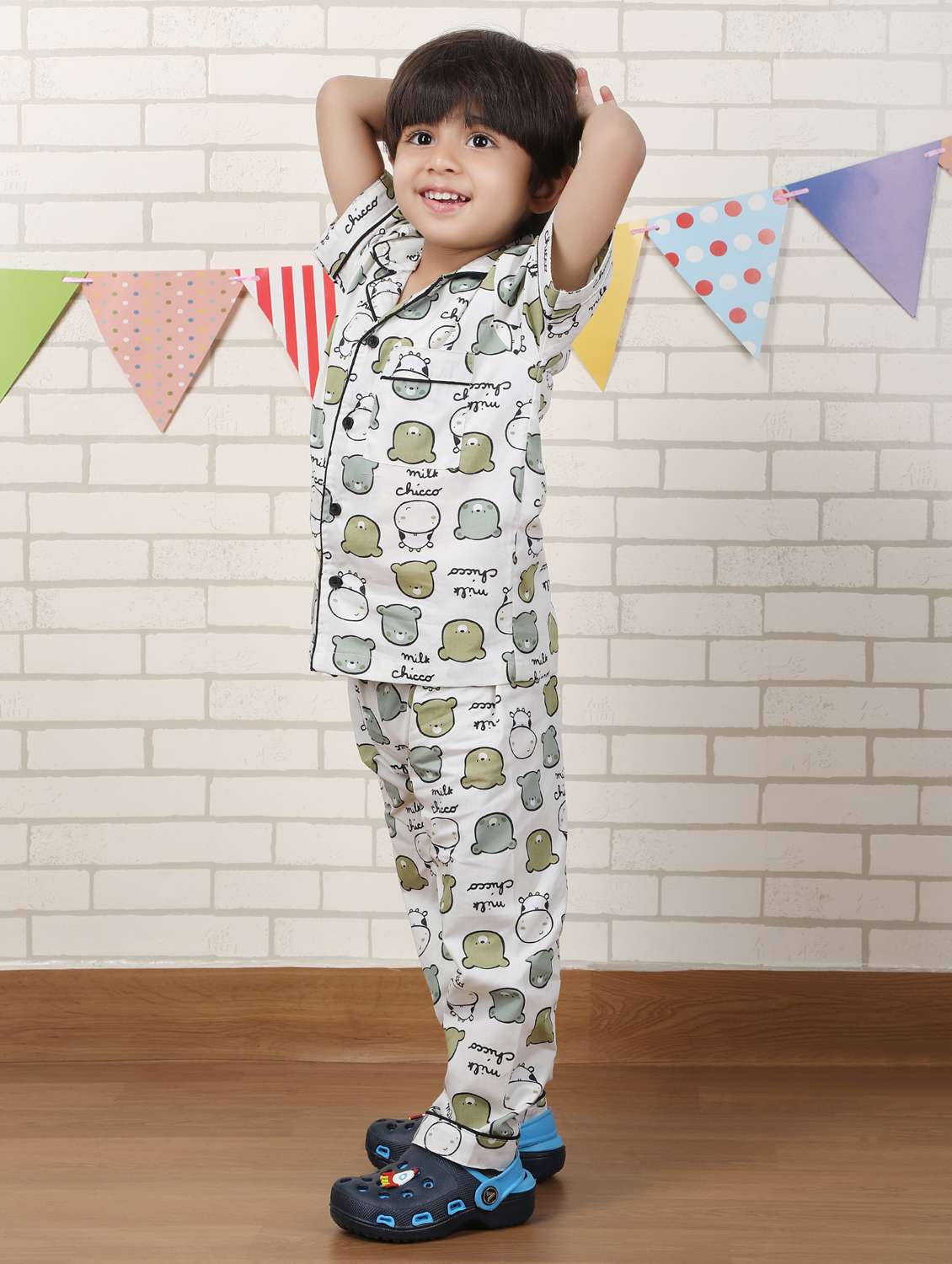 kids printed nightwear pyjama set
