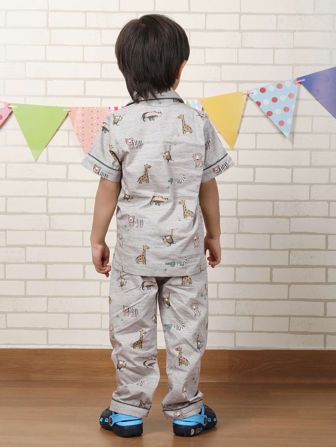 kids printed nightwear pyjama set - 22397330 -  Standard Image - 3