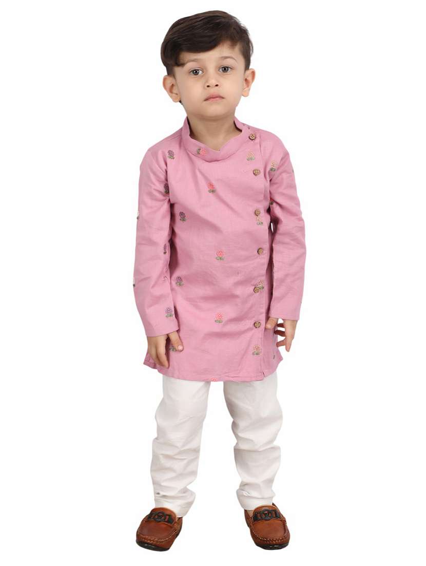 boy multi colored cotton kurta sets kurtas & kurta set