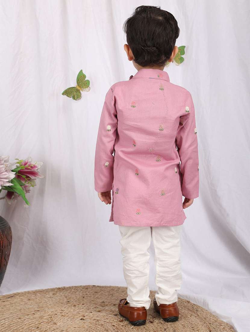 boy multi colored cotton kurta sets kurtas & kurta set - 22397337 -  Standard Image - 3