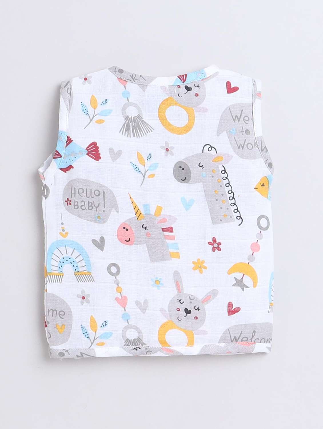 kids pack of 3 printed sleeveless jhabla - 22397368 -  Standard Image - 3