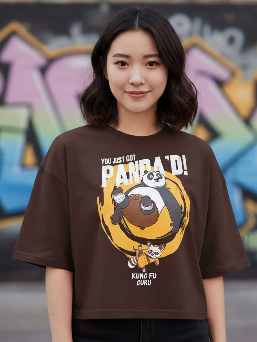 women printed short sleeve crop t-shirt