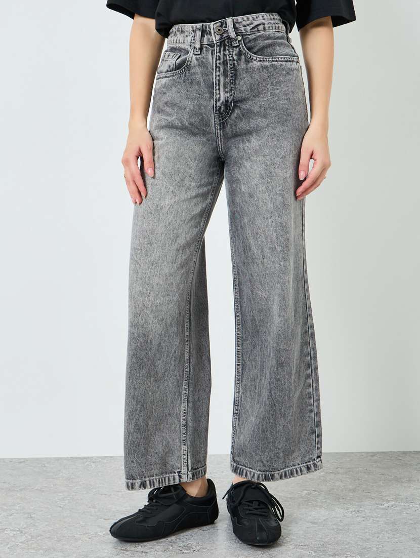 women soldi high rise wide leg jean