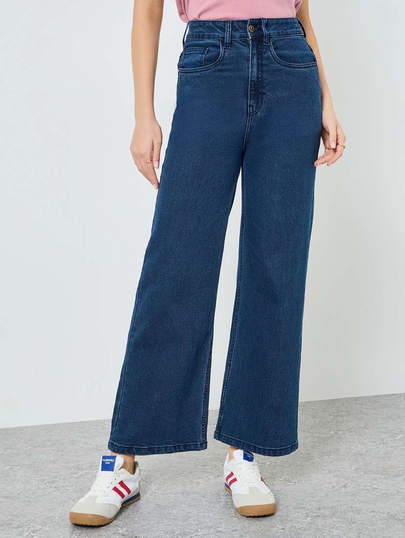 women soldi high rise wide leg jean