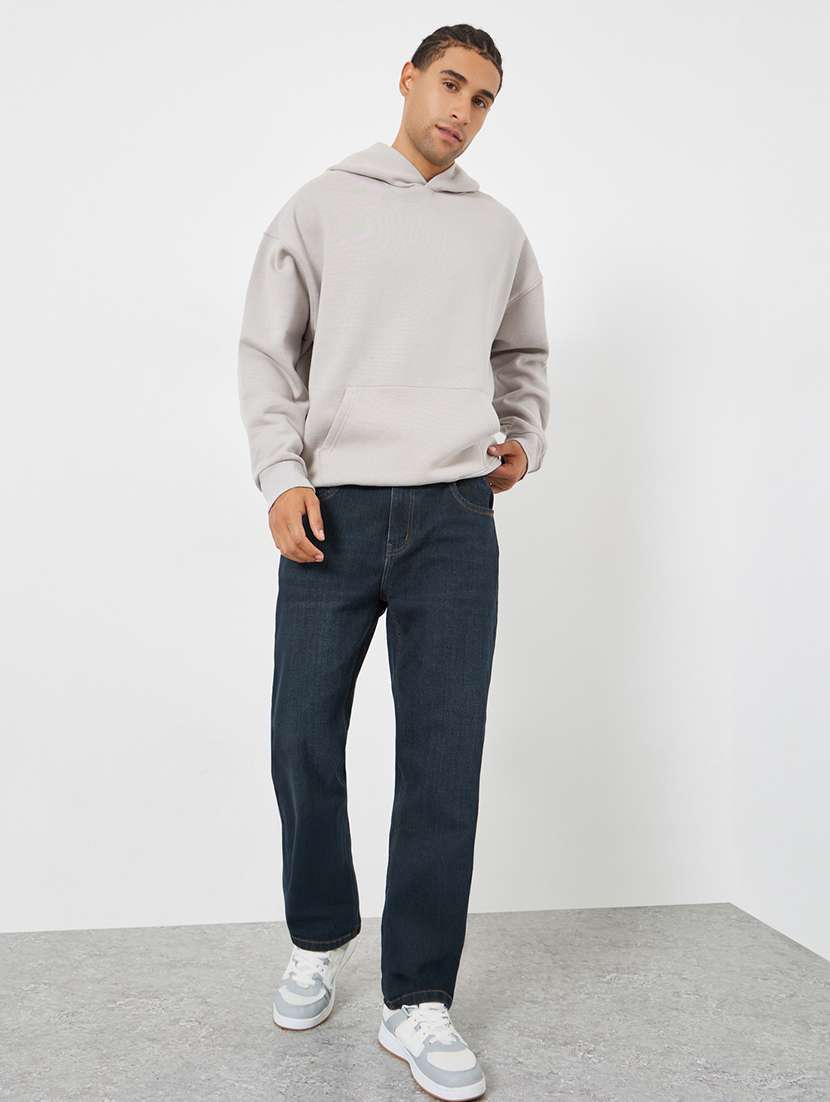 men plain mid rise full length tapered jeans - 22397960 -  Standard Image - 3