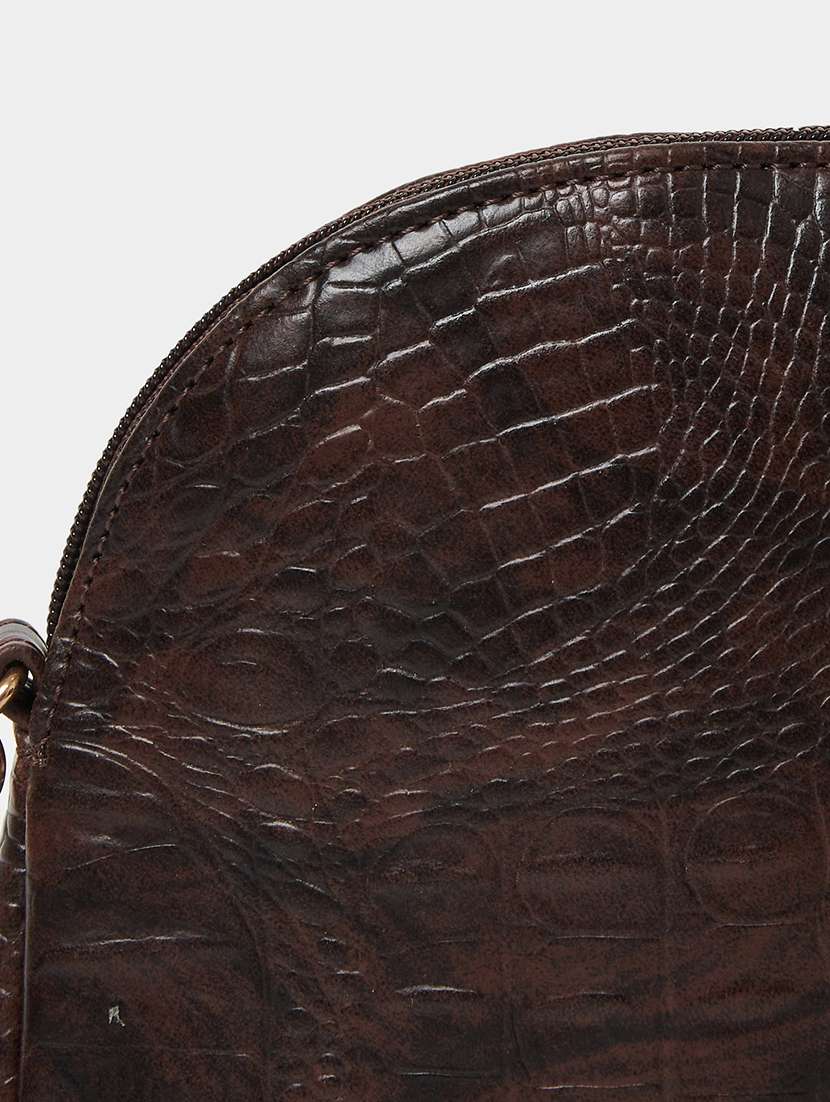 women brown textured sling bag - 22397994 -  Standard Image - 3