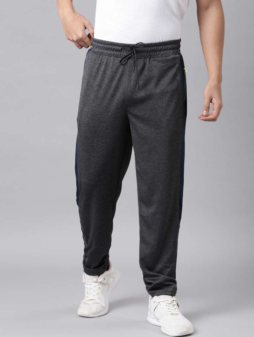 men side taped mid rise full length track pant
