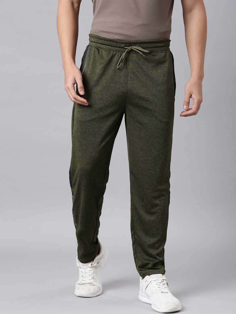 men side taped mid rise full length track pant