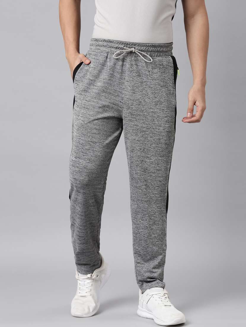 men side taped mid rise full length track pant