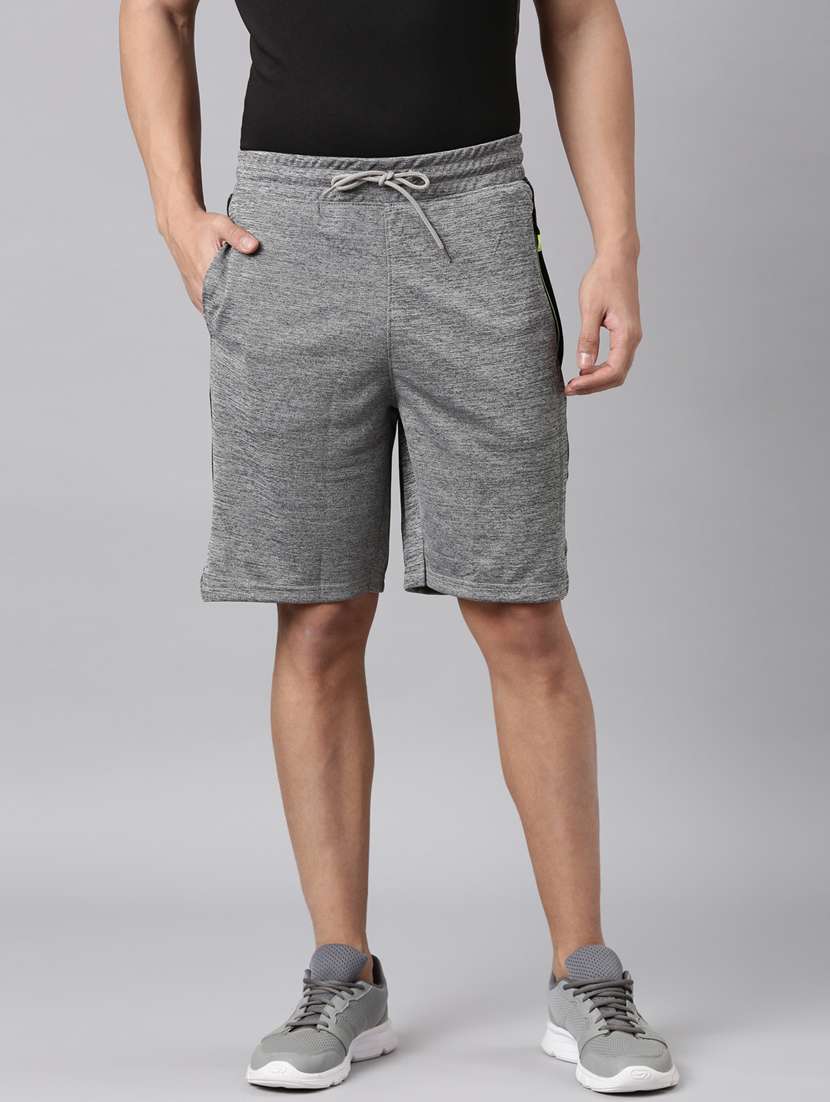 men side taped mid rise sport shorts