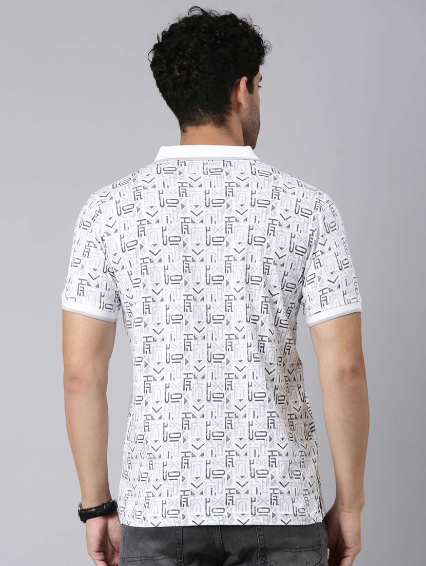 men printed short sleeve regular fit polo t-shirt - 22398088 -  Standard Image - 3