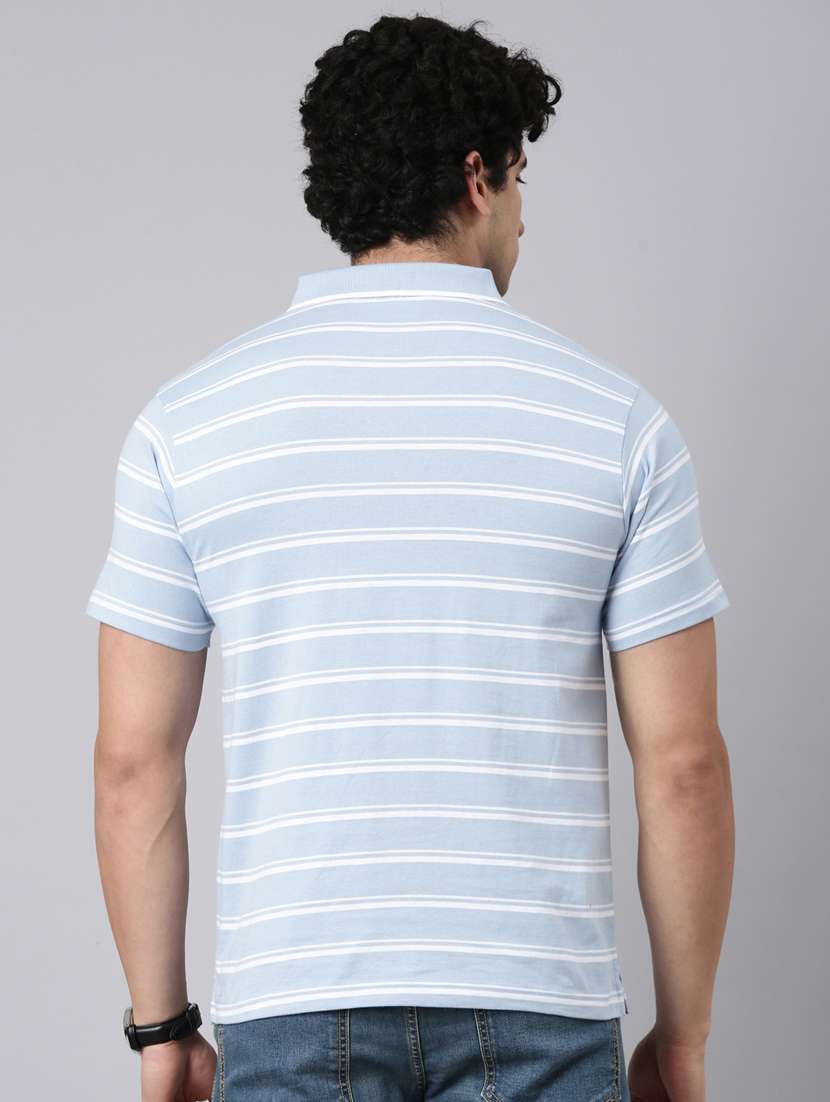 men striped short sleeve regular fit polo t-shirt - 22398089 -  Standard Image - 3
