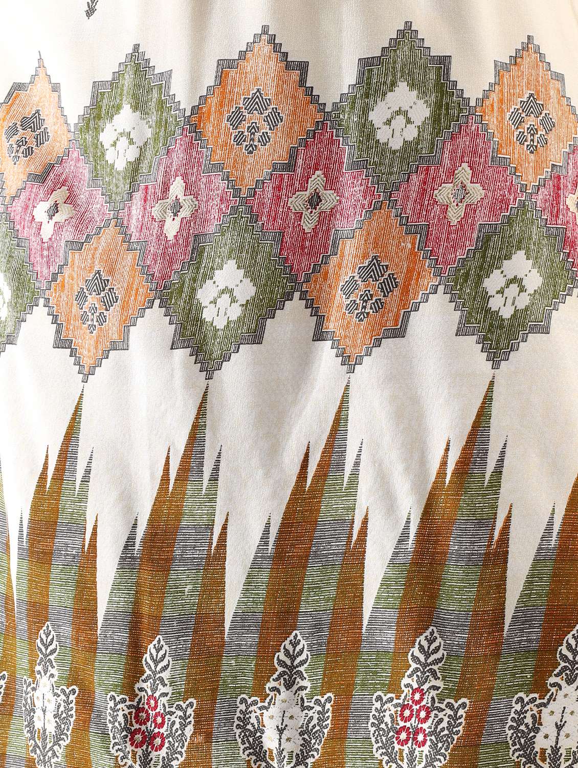 women printed three quarter sleeve ethnic co-ord set - 22398110 -  Standard Image - 5