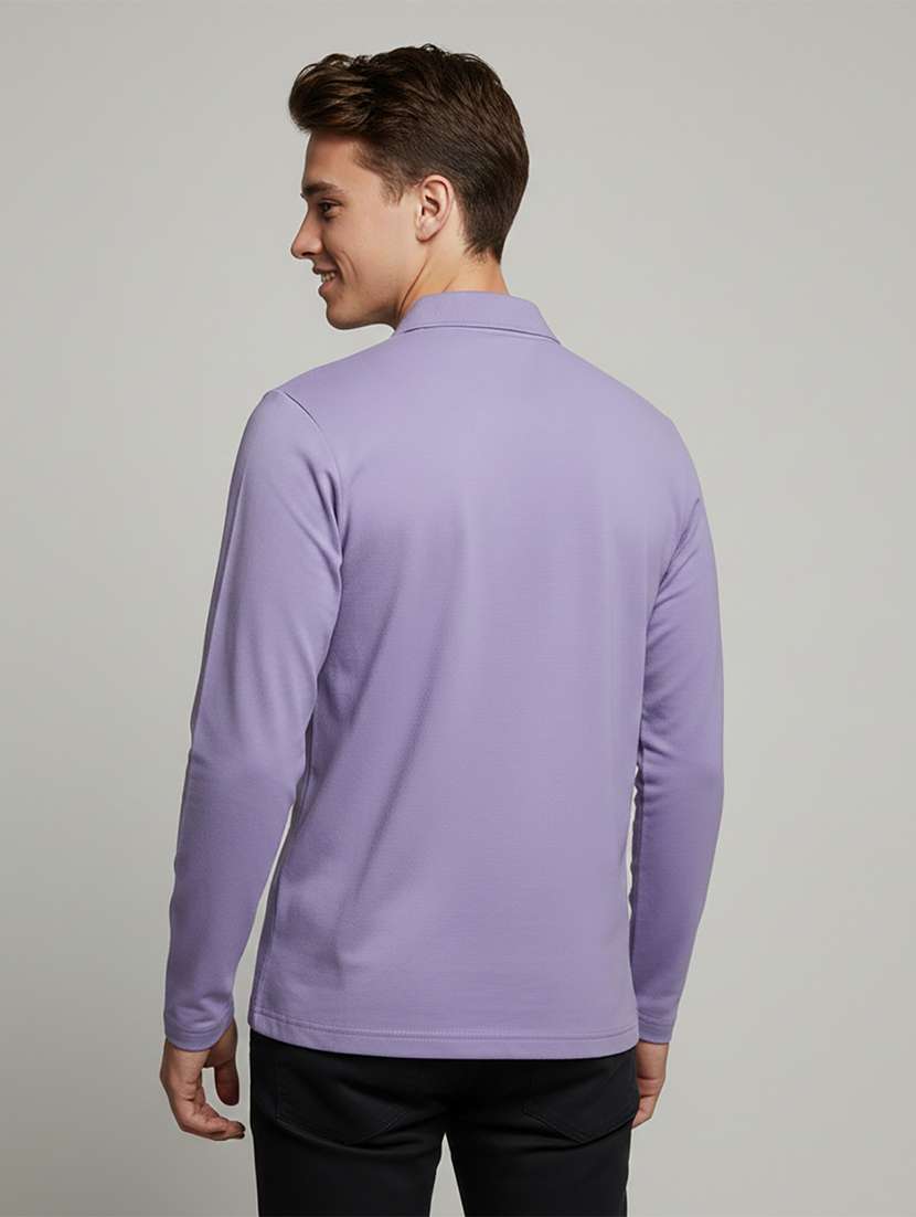 men solid long sleeve regular fit polo t-shirt - 22398904 -  Standard Image - 3