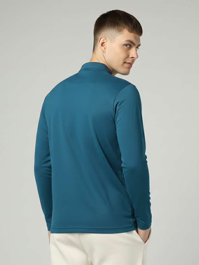 men solid long sleeve regular fit polo t-shirt - 22398912 -  Standard Image - 3