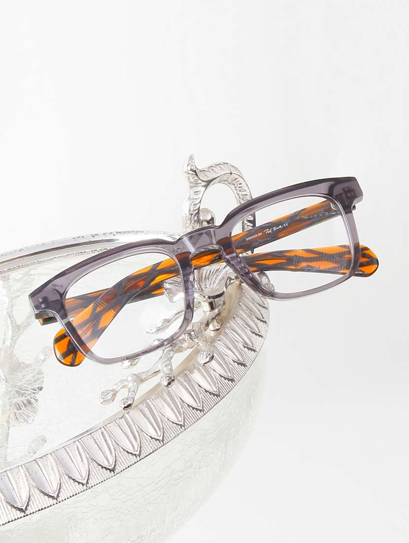 ted smith unisex grey full rim square frames