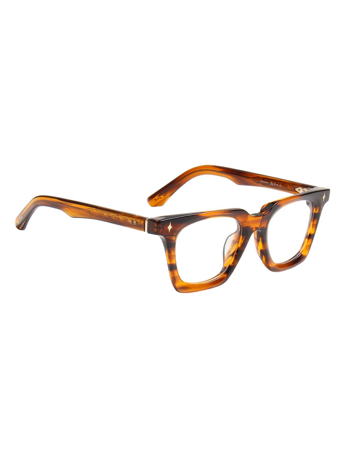 ted smith unisex brown printed full rim wayfarer frame - 22399029 -  Standard Image - 3
