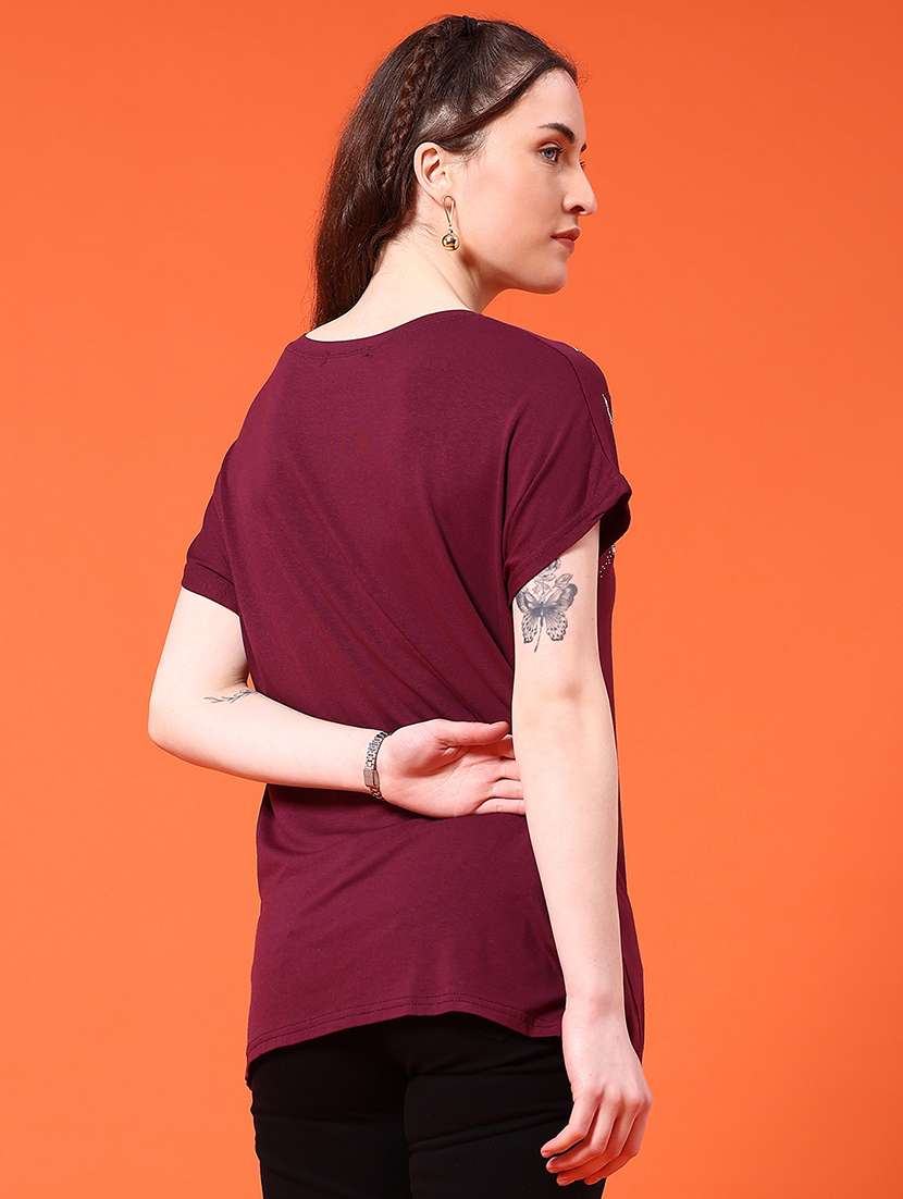 women embellished short sleeve t-shirt - 22399071 -  Standard Image - 3