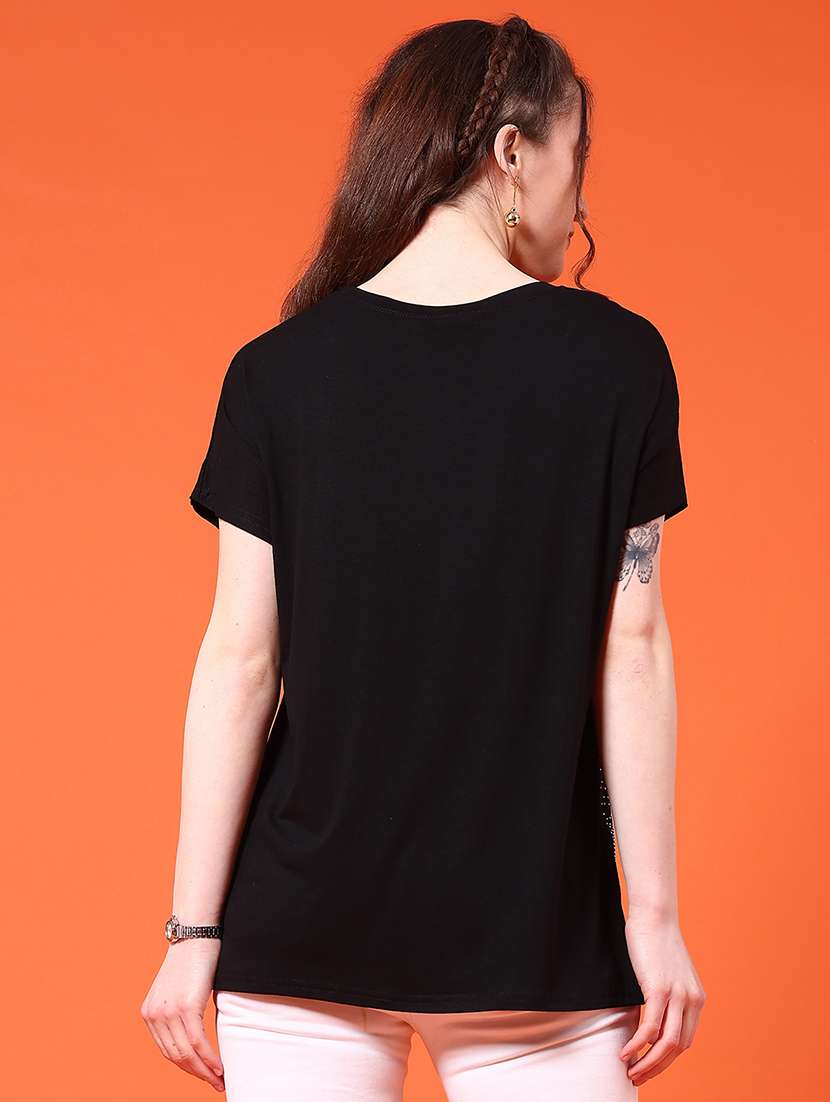women embellished short sleeve t-shirt - 22399074 -  Standard Image - 3