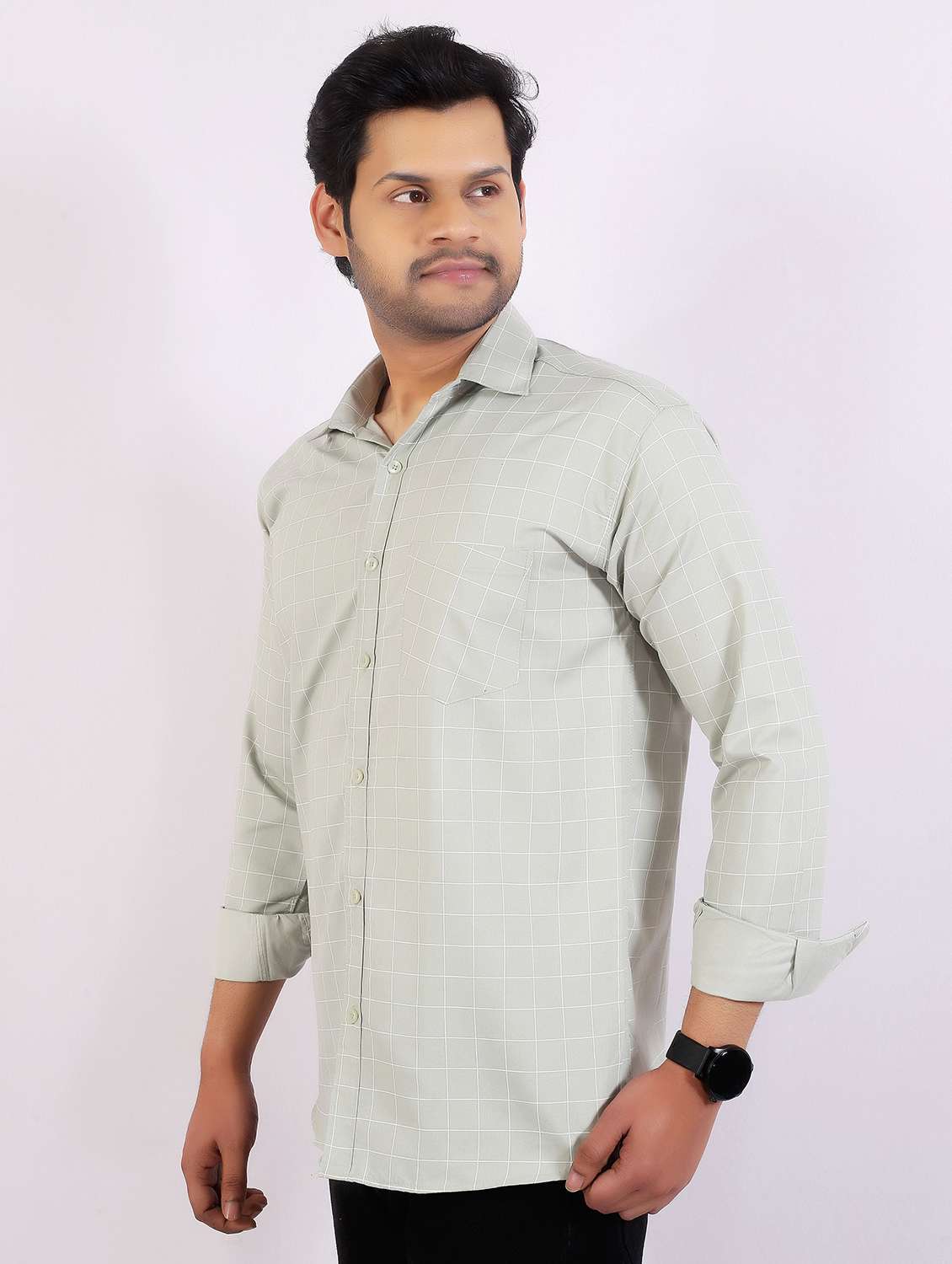 Men Checkered Long Sleeve Regular Fit Casual Shirt - 22399106 -  Standard Image - 3