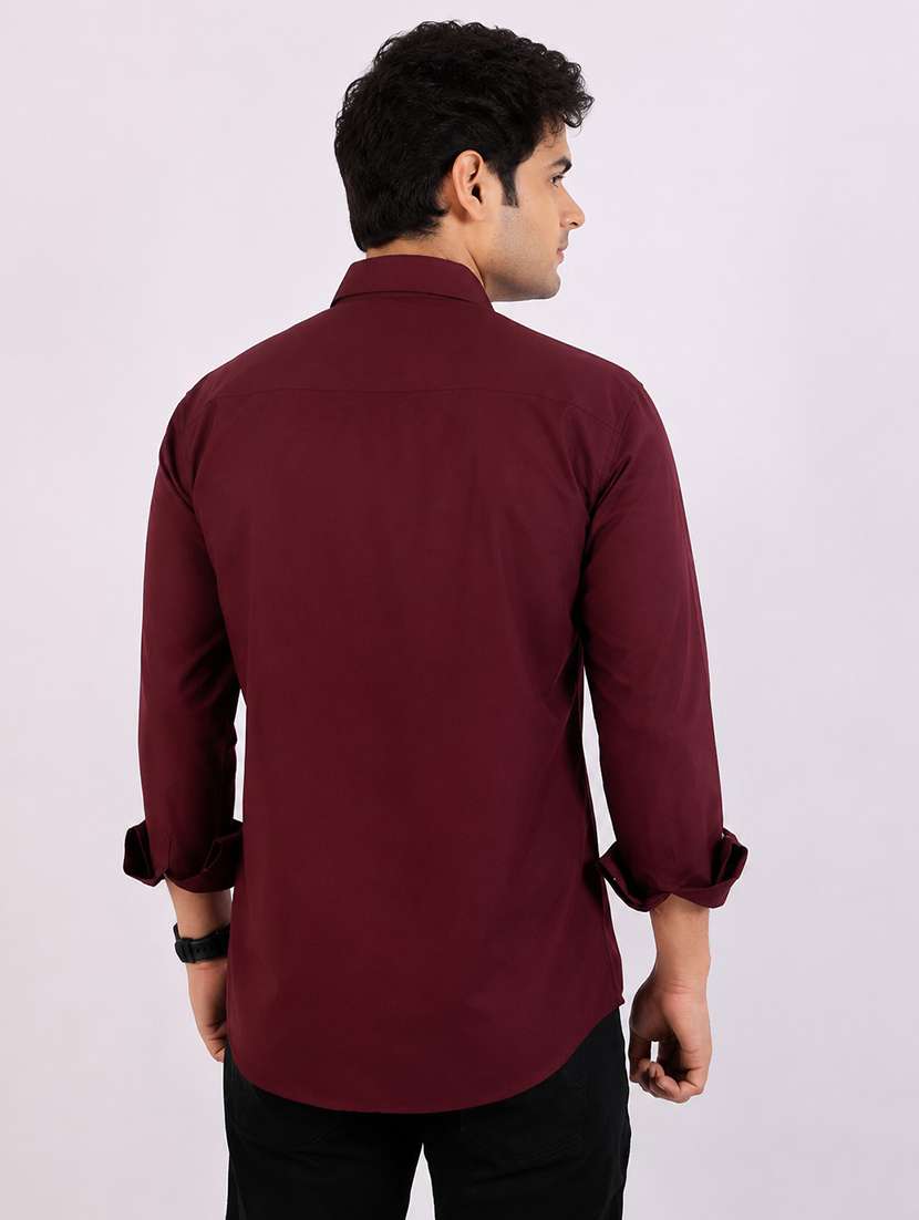 men solid long sleeve regular fit casual shirt - 22399118 -  Standard Image - 3