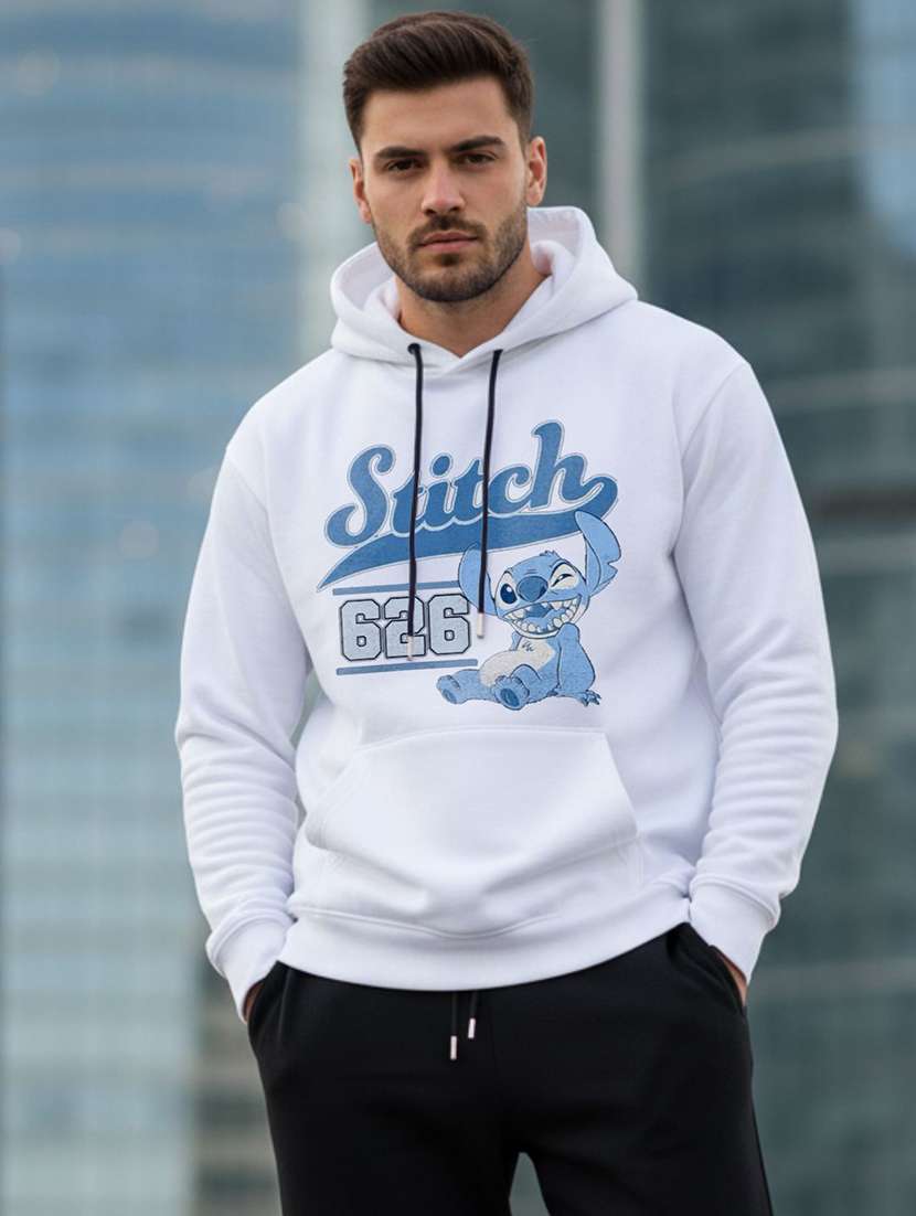 men printed long sleeve regular fit sweatshirt
