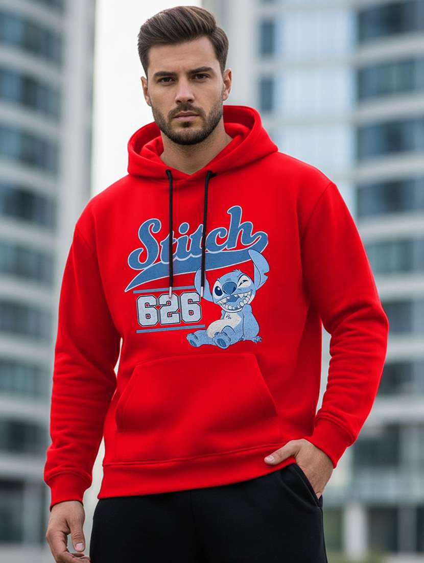 men printed long sleeve regular fit sweatshirt