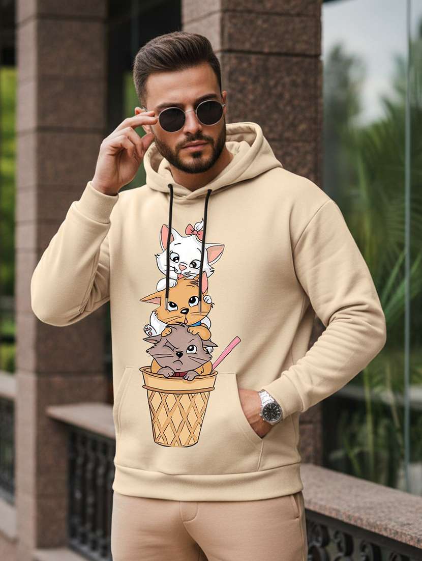 men graphic long sleeve regular fit sweatshirt