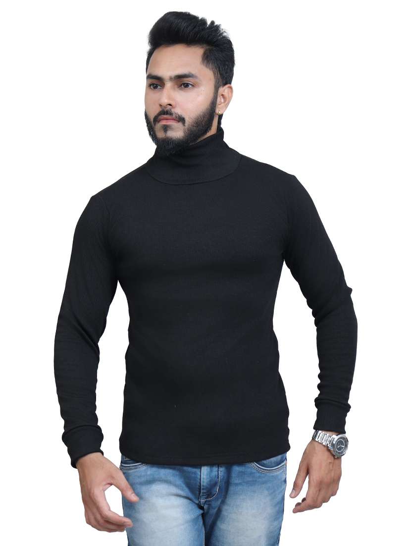 men solid long sleeve slim fit sweatshirt