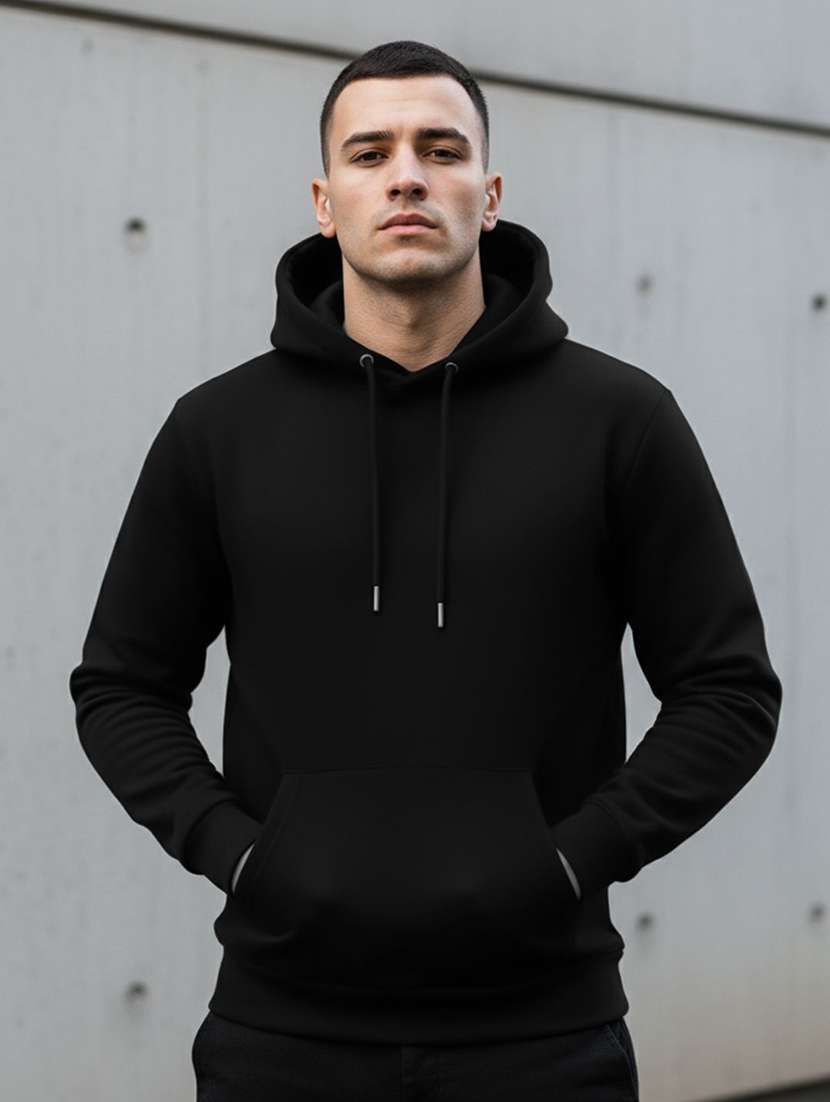 men solid long sleeve regular fit sweatshirt