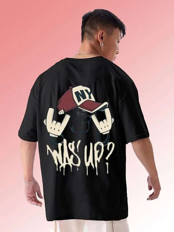 men printed short sleeve oversized t-shirt
