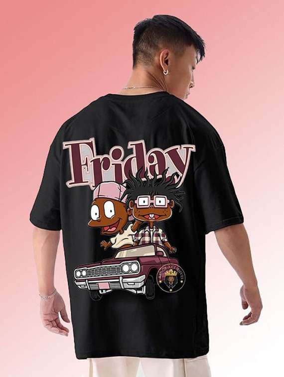 men printed short sleeve oversized t-shirt