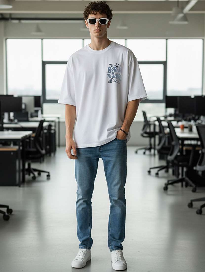 men printed short sleeve oversized t-shirt - 22399266 -  Standard Image - 3