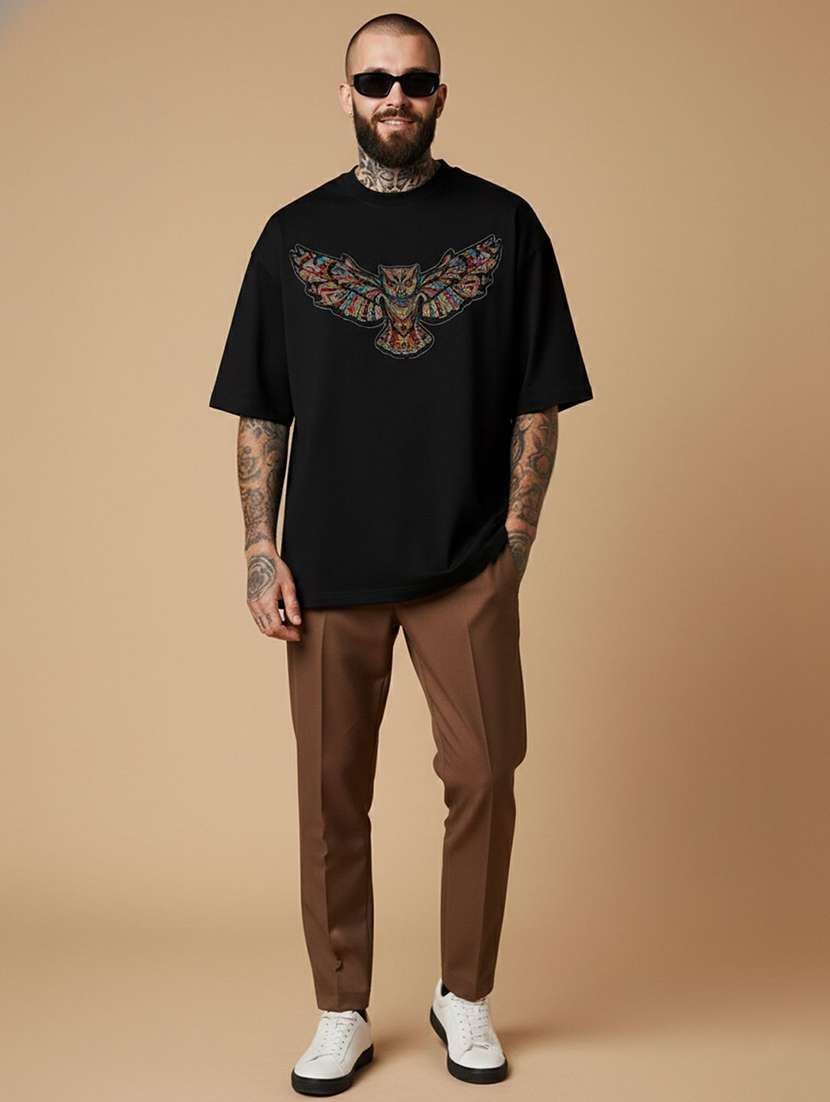 men graphic short sleeve oversized t-shirt - 22399280 -  Standard Image - 3