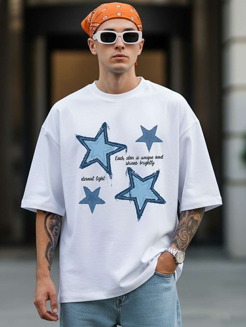 men printed short sleeve oversized t-shirt