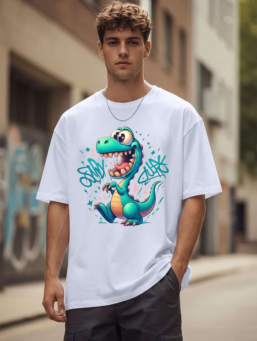 men graphic short sleeve oversized t-shirt