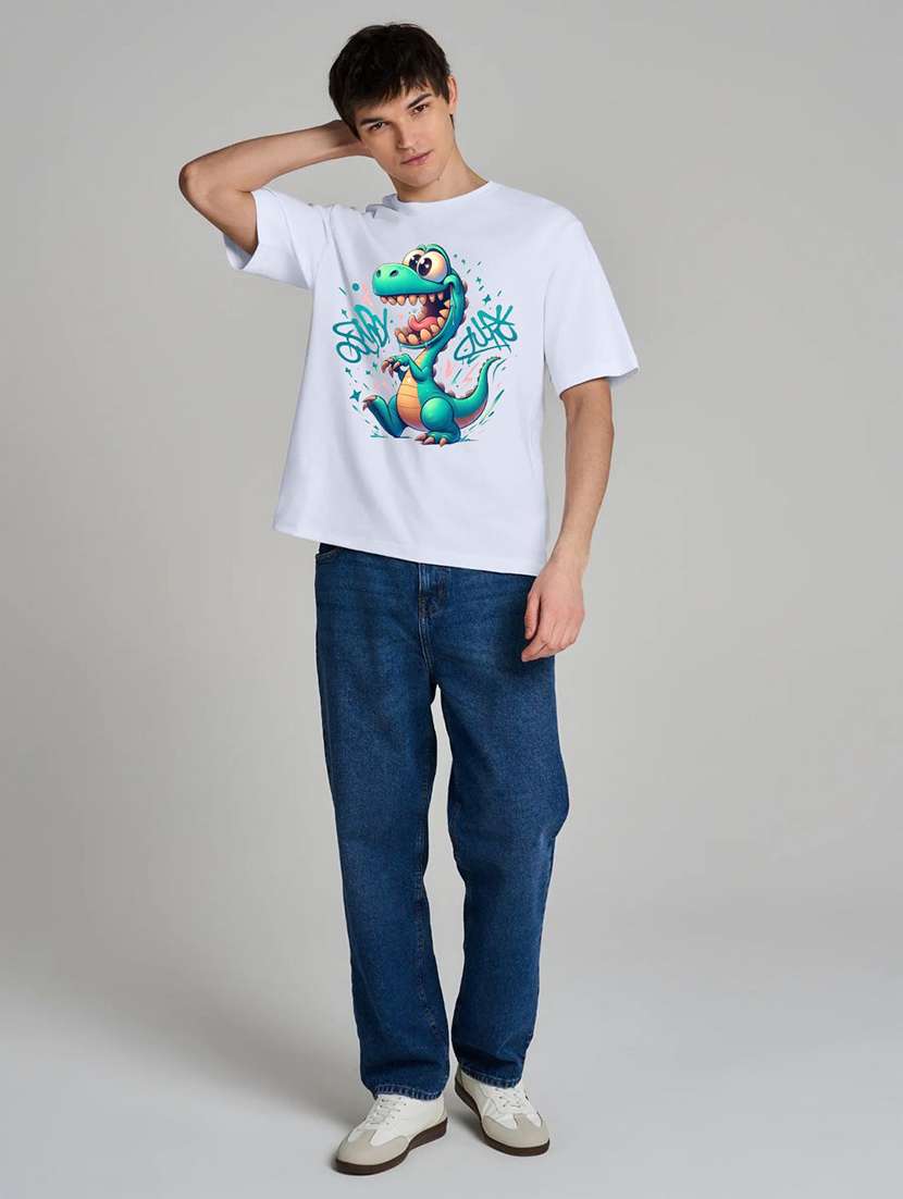 men graphic short sleeve oversized t-shirt - 22399315 -  Standard Image - 3