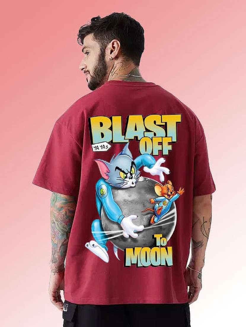 men printed short sleeve oversized t-shirt
