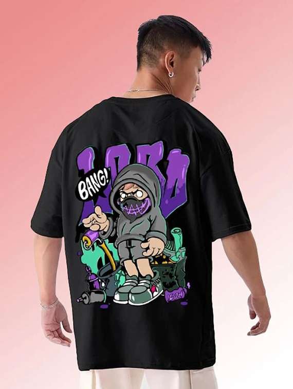 men graphic short sleeve oversized t-shirt