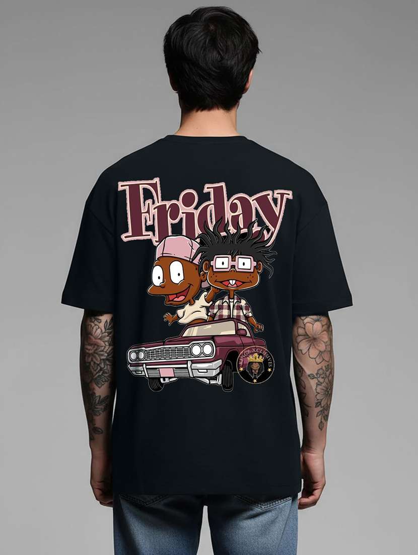 men printed short sleeve oversized t-shirt