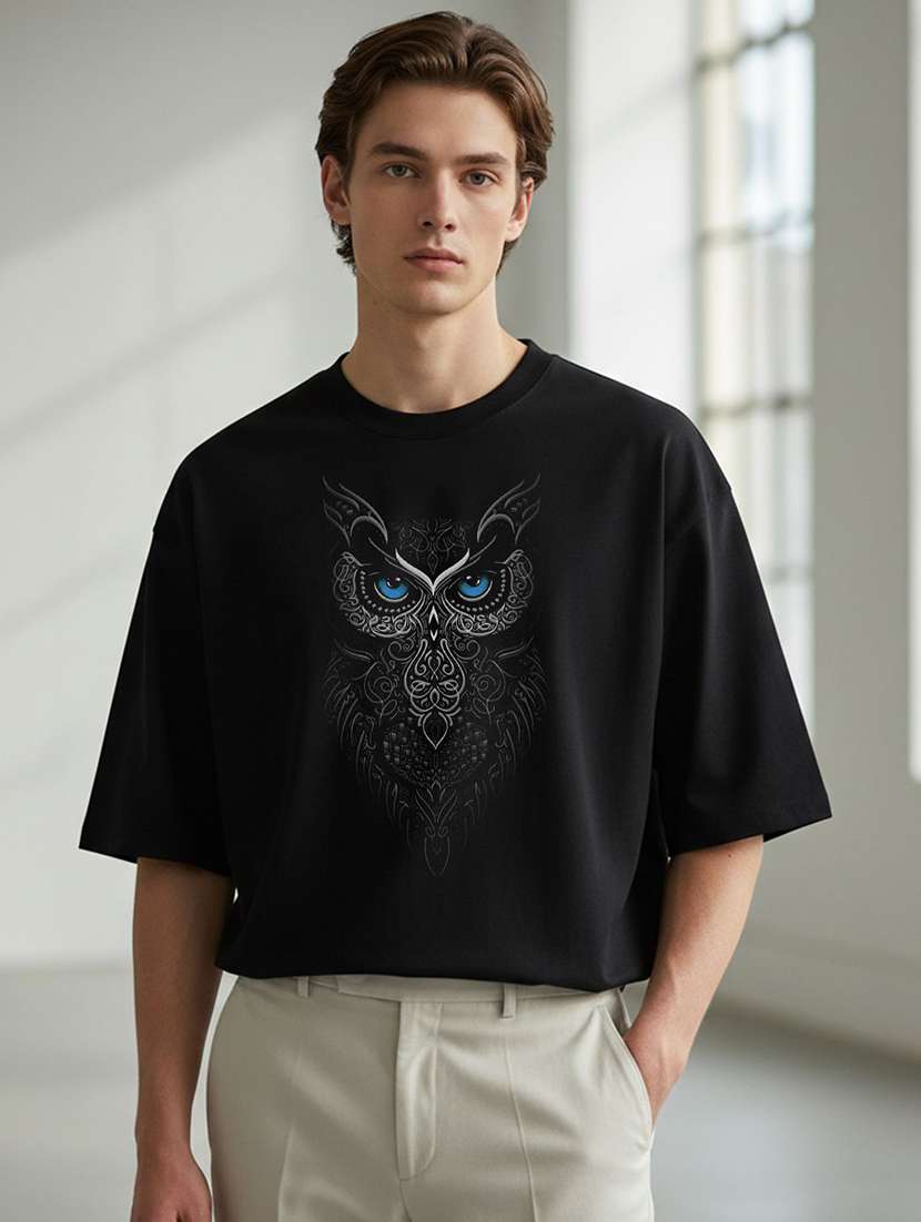 men graphic short sleeve oversized t-shirt