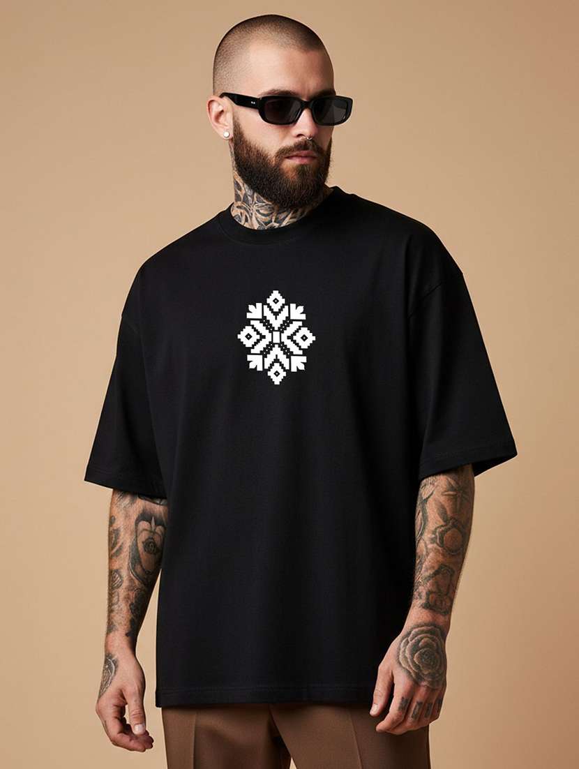 men printed short sleeve oversized t-shirt