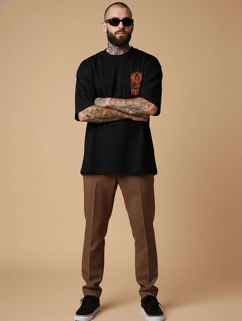 men printed short sleeve oversized t-shirt - 22399344 -  Standard Image - 3